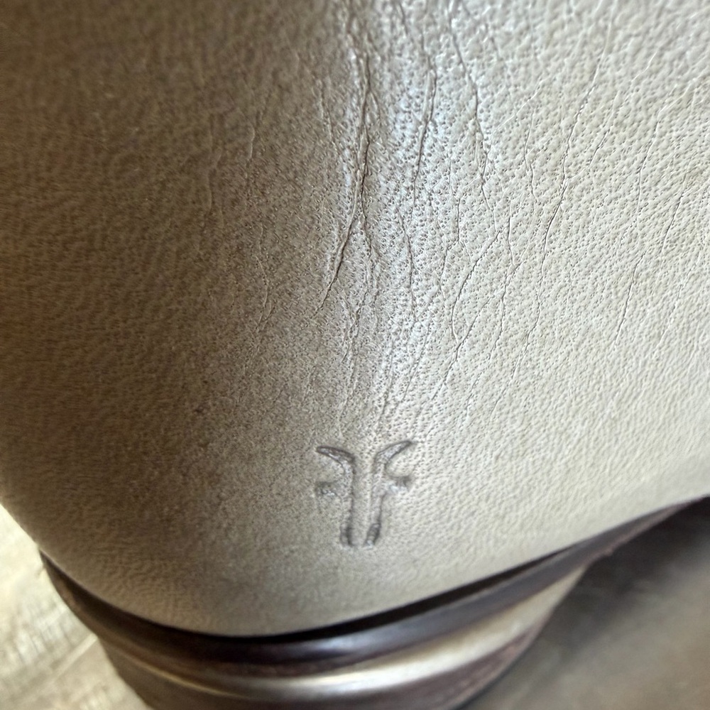 Frye Light Gray Leather Ankle Booties - Picture 5 of 7